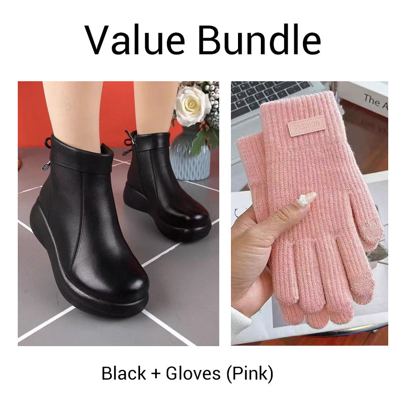 Bottines confortables pour femme à fermeture éclair