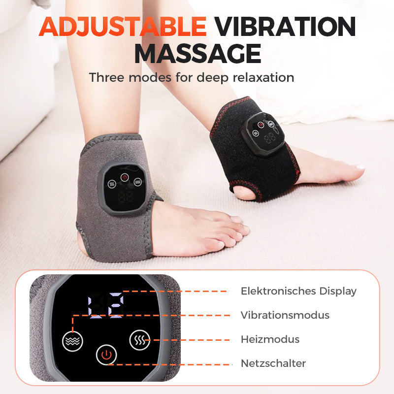 Masseur Portable pour Chevilles avec Chaleur et Vibration + Planche Gua Sha