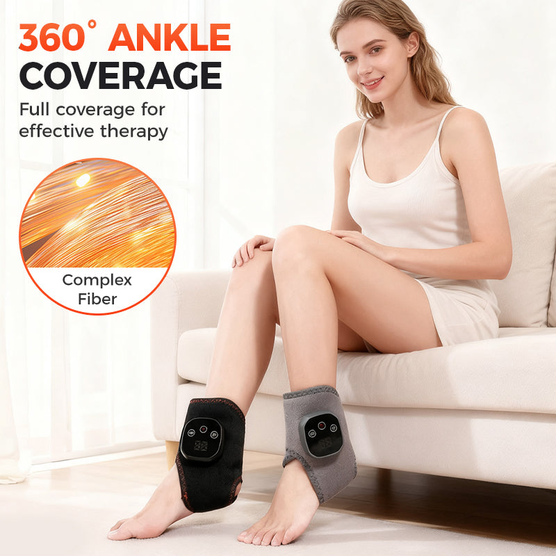 Masseur Portable pour Chevilles avec Chaleur et Vibration + Planche Gua Sha