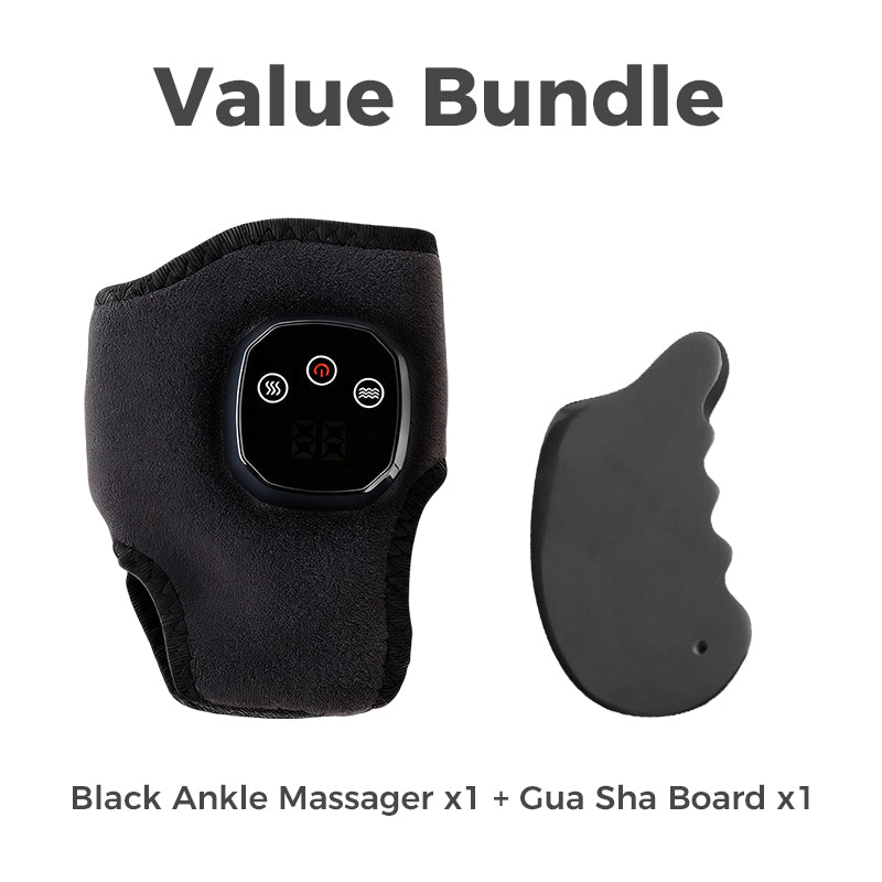 Masseur Portable pour Chevilles avec Chaleur et Vibration + Planche Gua Sha
