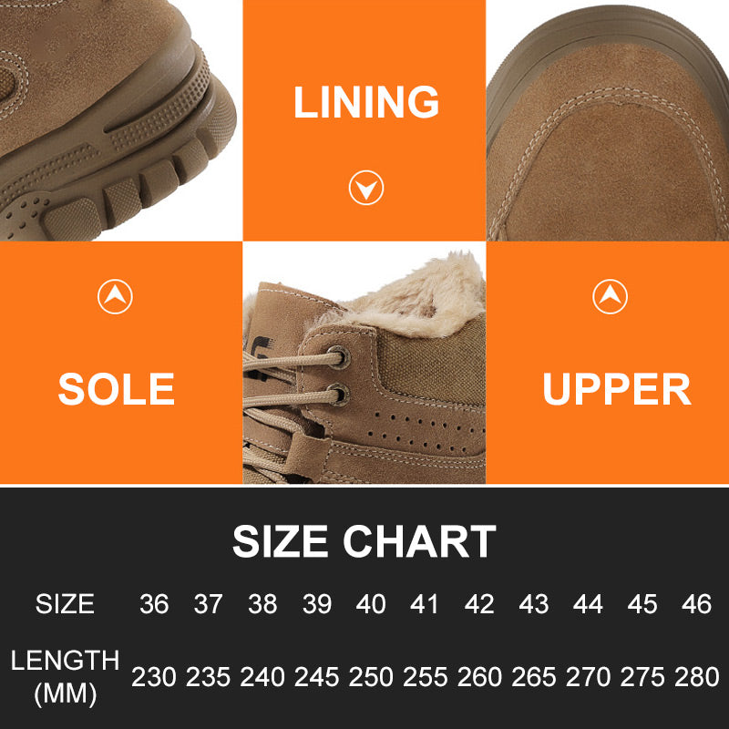 🎅 Chaussures de sécurité d'hiver pour hommes – Embout en acier et antidérapantes ! -- Livraison gratuite