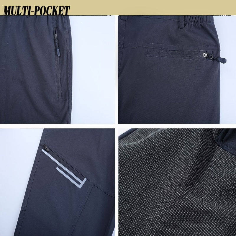 Pantalon de randonnée tactique pour homme avec poches à fermeture éclair