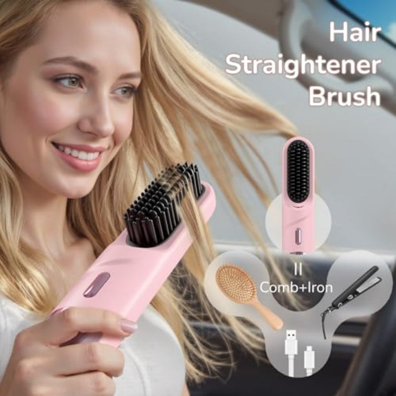 💥🥰Brosse lissante portable sans fil
