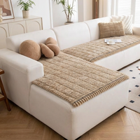 Coussin de canapé antidérapant en velours côtelé matelassé