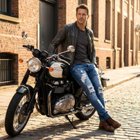 👖50 % DE RÉDUCTION !🔥Jean skinny délavé stylé pour homme – Coupe slim fuselée, coton respirant et détails déchirés tendance