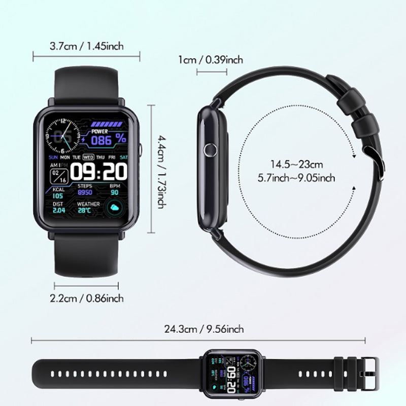 Montre connectée étanche IP68 pour femmes et hommes : bracelet d’activité, répondre/passer des appels, suivi du sommeil, 100 modes sportifs, podomètre