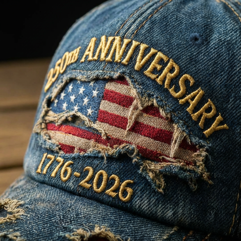 Casquette de baseball vieillie du 250e anniversaire