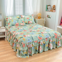 🌹🛏️ 50% de réduction ⚡ Jupe de lit à volants 3 pièces – Imprimé floral, doux tissu brossé & design romantique! Offre limitée, garantie 30 jours 😊