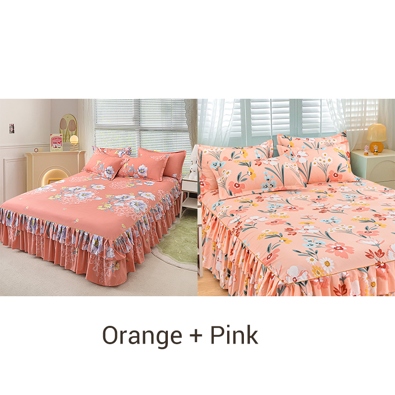 🌹🛏️ 50% de réduction ⚡ Jupe de lit à volants 3 pièces – Imprimé floral, doux tissu brossé & design romantique! Offre limitée, garantie 30 jours 😊