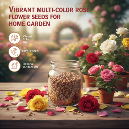 Vibrant Multi-Color Rose Flower Seeds for Home Garden