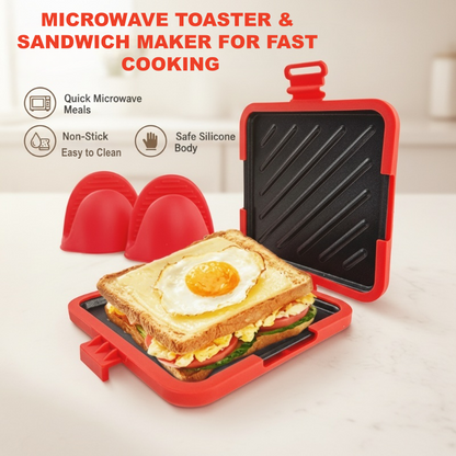 🍞 50% DE RÉDUCTION ! ✨ Tout-en-Un Magique – Micro-ondes, Grille-Pain & Sandwich Maker Compact | Gain de Place, Gain de Temps 🔥