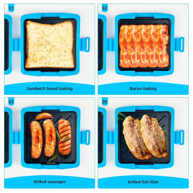 🍞 50% DE RÉDUCTION ! ✨ Tout-en-Un Magique – Micro-ondes, Grille-Pain & Sandwich Maker Compact | Gain de Place, Gain de Temps 🔥