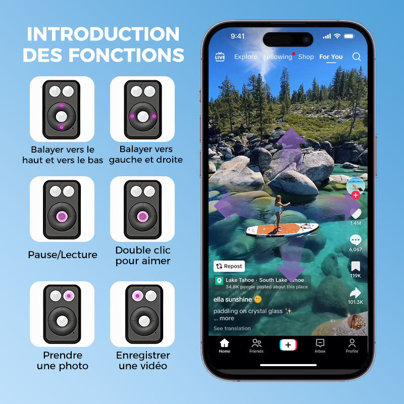 🔥Trépied Perche à Selfie Extensible pour Téléphone avec Télécommande Détachable