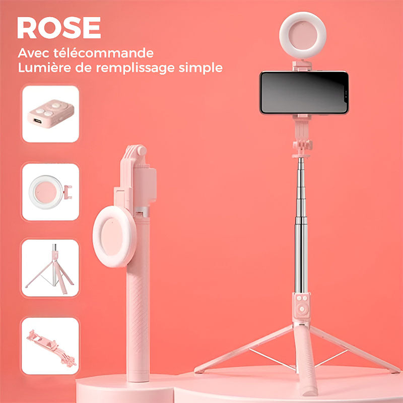 🔥Trépied Perche à Selfie Extensible pour Téléphone avec Télécommande Détachable