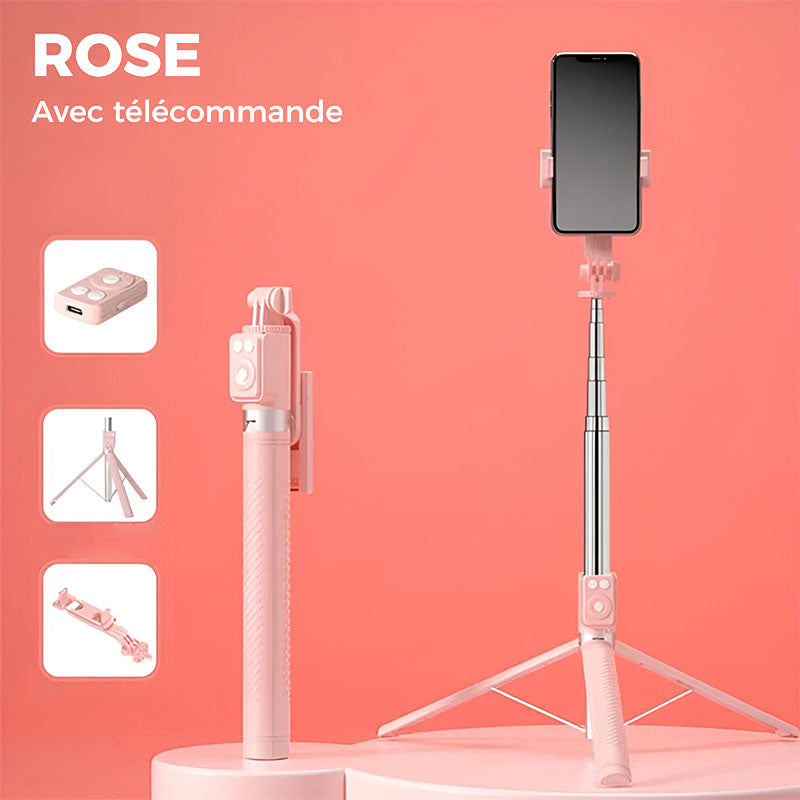 🔥Trépied Perche à Selfie Extensible pour Téléphone avec Télécommande Détachable
