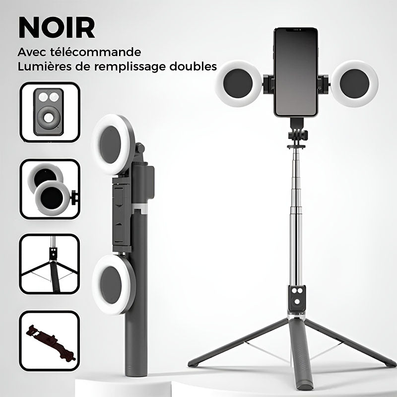 🔥Trépied Perche à Selfie Extensible pour Téléphone avec Télécommande Détachable