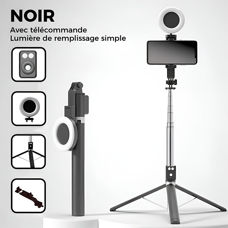 🔥Trépied Perche à Selfie Extensible pour Téléphone avec Télécommande Détachable