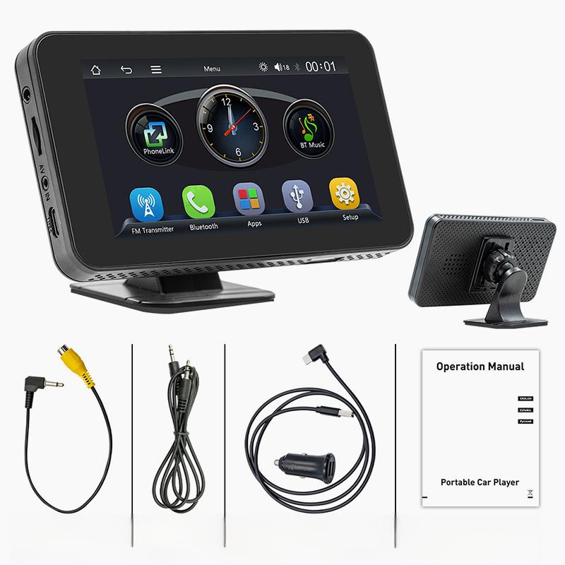 Lecteur multimédia pour voiture 4,7 pouces avec écran tactile HD