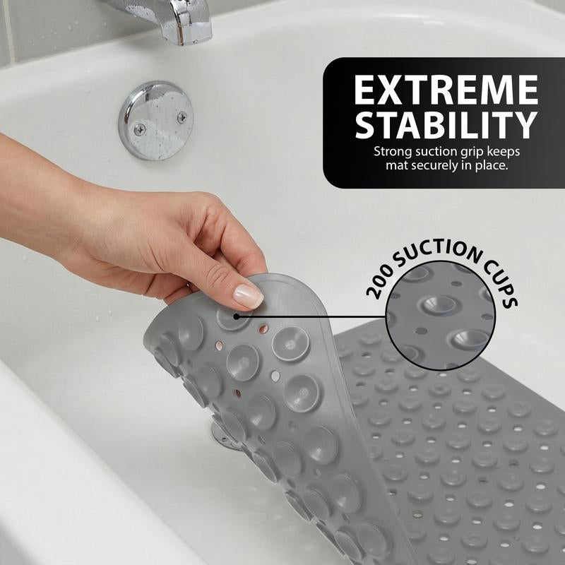 Tapis de Baignoire Antidérapant 100 × 40 cm avec Ventouses