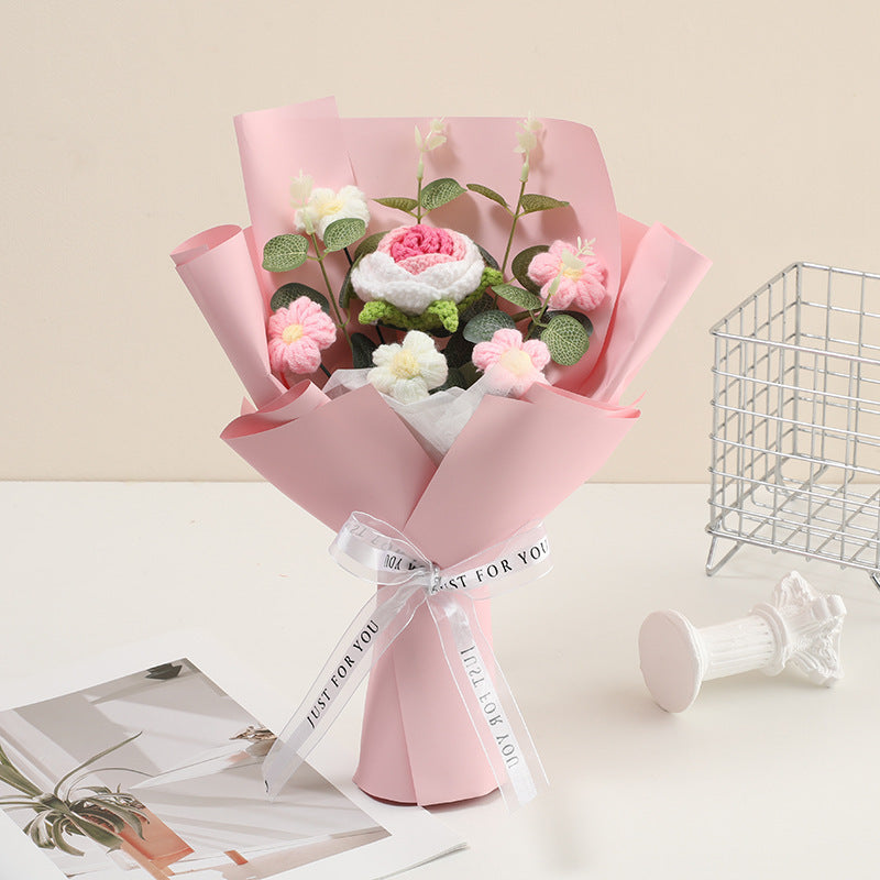 🔥【Offre spéciale pour la fête des mères !】🔥Bouquet de fleurs délicates au crochet, fait mai