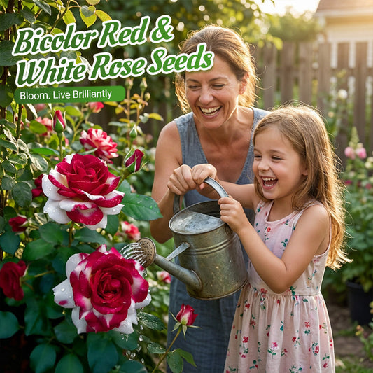 💗【Zweifarbige rote und weiße Rosensamen】– Eine Blüte, zwei Arten von Romantik💐. Säen Sie Überraschung💫, ernten Sie die doppelte Ausdruckskraft der Liebe!✨💞