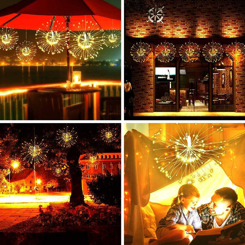Feux d'artifice de Noël LED en fil de cuivre