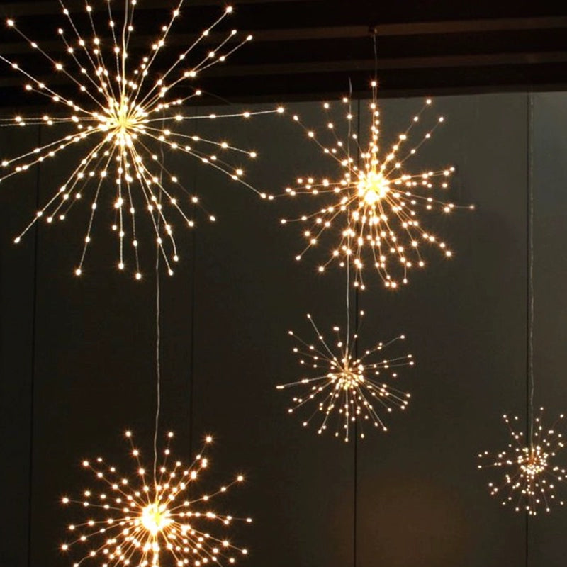 Feux d'artifice de Noël LED en fil de cuivre
