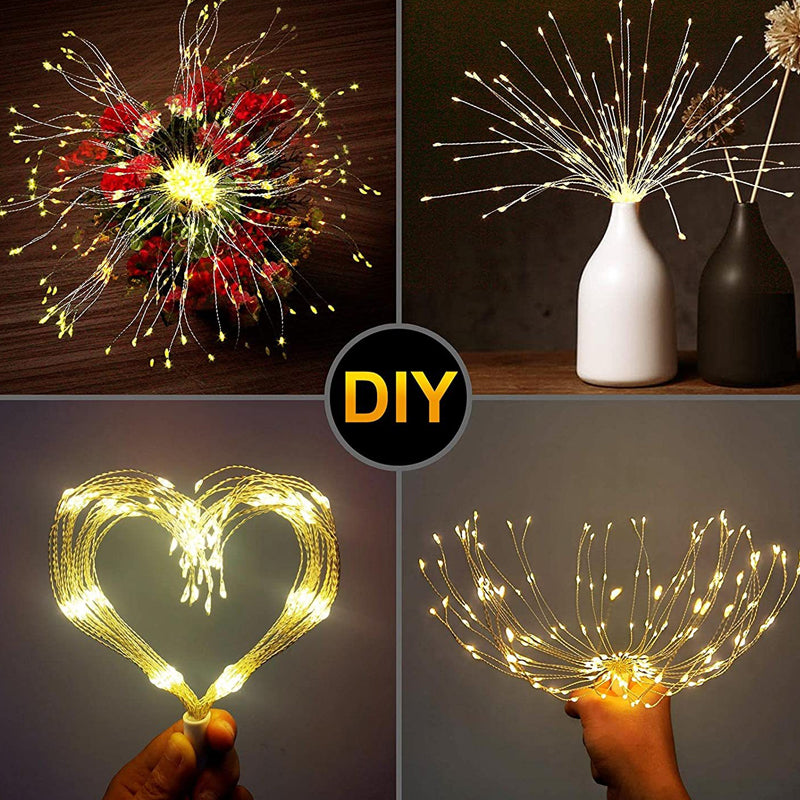 Feux d'artifice de Noël LED en fil de cuivre