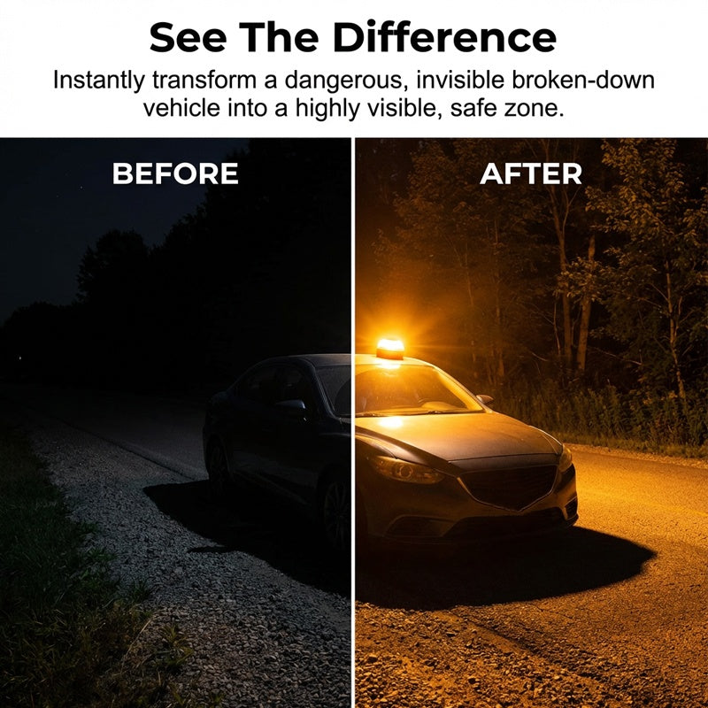 🚗 ACHETEZ 3, OBTENEZ 1 GRATUIT! 💡 Lampe d'Avertissement d'Urgence LED Magnétique – Étanche, Aimant Puissant & Idéale Pour Pannes & Dépannage 🚨