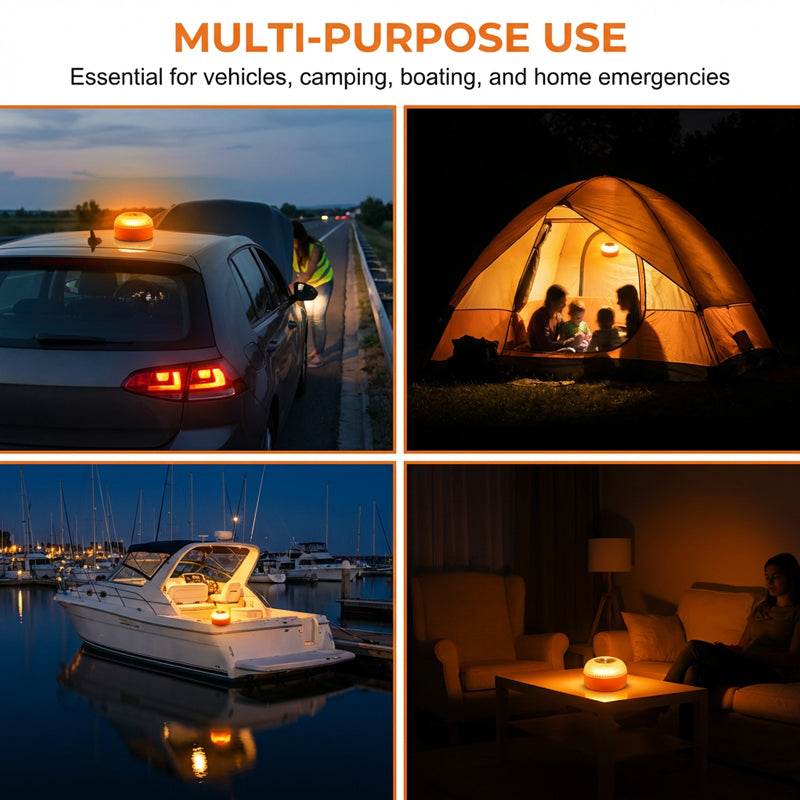 🚗 ACHETEZ 3, OBTENEZ 1 GRATUIT! 💡 Lampe d'Avertissement d'Urgence LED Magnétique – Étanche, Aimant Puissant & Idéale Pour Pannes & Dépannage 🚨