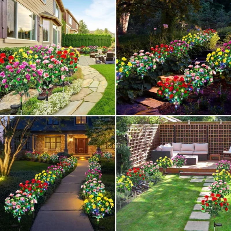 💐 60% DE RÉDUCTION! ☀️ Lumière Solaire sur Piquet de Fleur d'Azalée de Simulation – Étanche, Automatique & Parfaite pour le Jardin 🏡