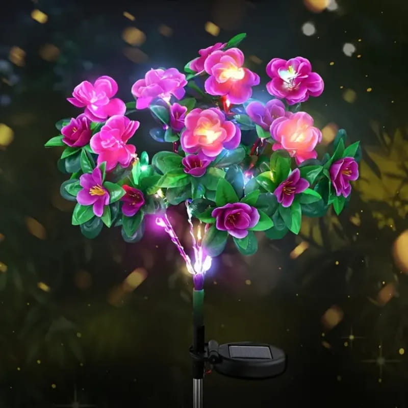 💐 60% DE RÉDUCTION! ☀️ Lumière Solaire sur Piquet de Fleur d'Azalée de Simulation – Étanche, Automatique & Parfaite pour le Jardin 🏡