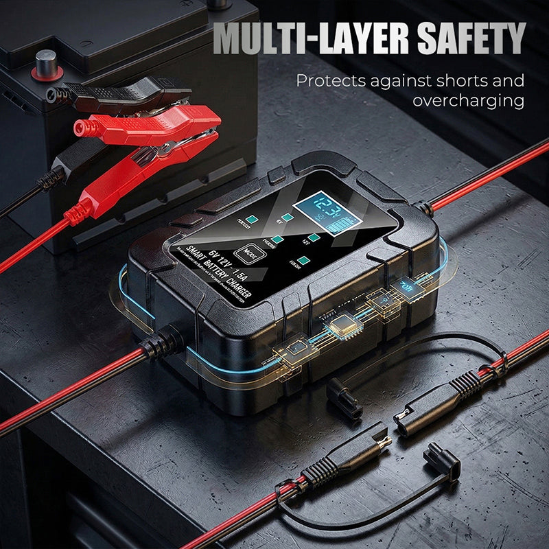 🔥Offre à durée limitée : 50 % de réduction🔥 Chargeur de batterie automatique 1,5 A, 6 V et 12 V