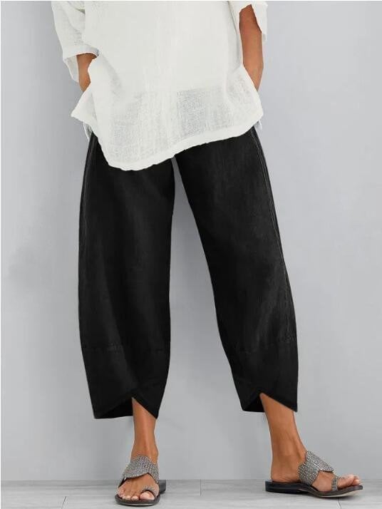 💎 -30% SUR LE PANTALON FEMME COTON & LIN ! 💎 Coupe Large, Taille Élastiquée & Respirant pour un Été Stylé