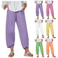 💎 -30% SUR LE PANTALON FEMME COTON & LIN ! 💎 Coupe Large, Taille Élastiquée & Respirant pour un Été Stylé