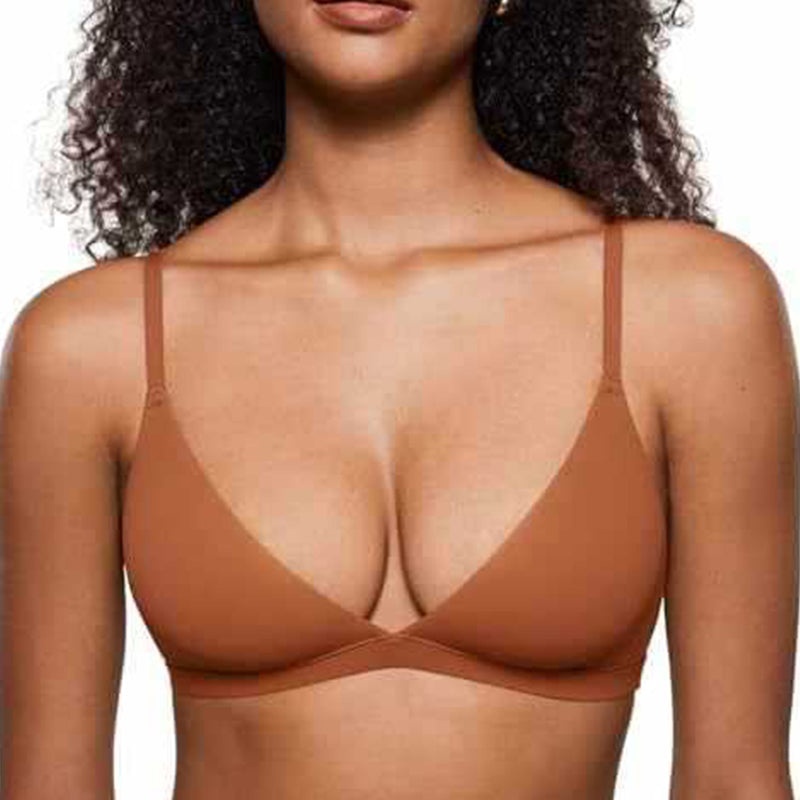 Bralette triangle sans armatures avec soutien effet gel pour femme