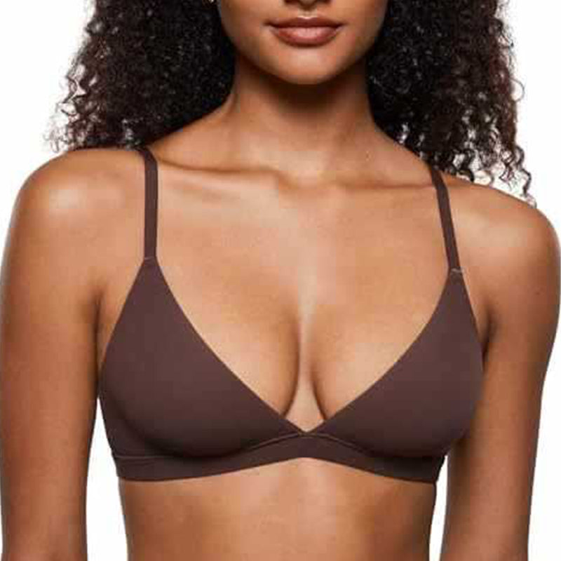 Bralette triangle sans armatures avec soutien effet gel pour femme