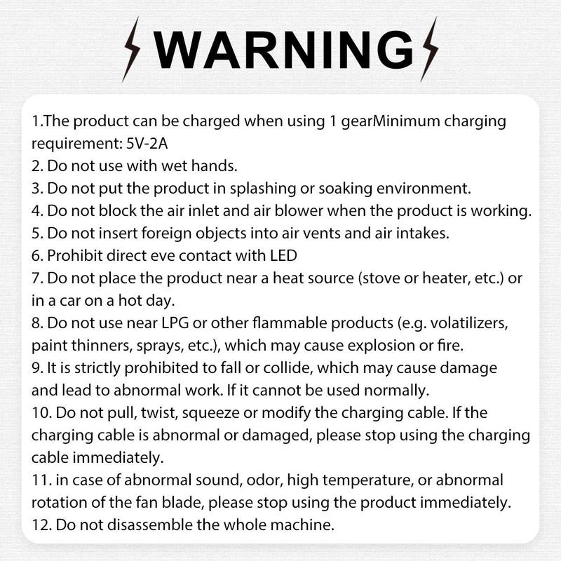 Ventilateur éolien puissant avec lumière LED