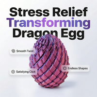 🥚PROMO LIMITÉE 50% DE RÉDUCTION✨Œuf de Dragon Transformable 3D – Jouet de Bureau, Anti-Stress, Texturé🌈