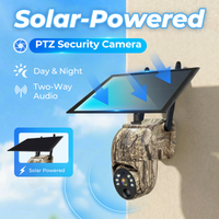🎥Caméra de sécurité solaire sans fil💎Prévisualisation en temps réel en HD 2K, couverture panoramique à 360°, sans Wi-Fi, contrôle à distance via l'application, étanche, détection de mouvement, vision nocturne, adaptée à une utilisation en extér