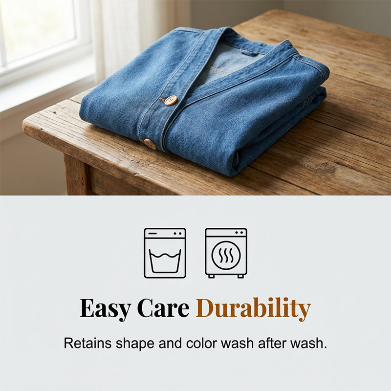 🧥📢 60% DE RÉDUCTION! 👖 Veste en Jean Classique à Boutons pour Femme – Style Intemporel, Coton Respirant & Idéale Pour Les Superpositions 🌸