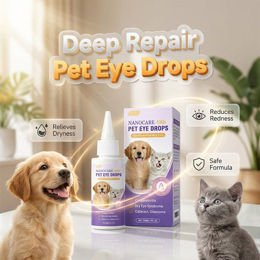 🏆Gouttes oculaires douces pour chiens et chats👍Soins doux pour les traces de larmes, les taches de larmes, les écoulements et les dépôts oculaires chez les chats et les chiens