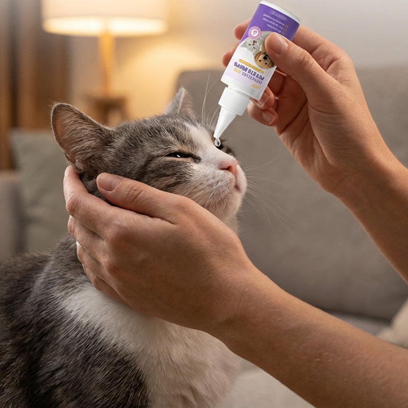 🏆Gouttes oculaires douces pour chiens et chats👍Soins doux pour les traces de larmes, les taches de larmes, les écoulements et les dépôts oculaires chez les chats et les chiens
