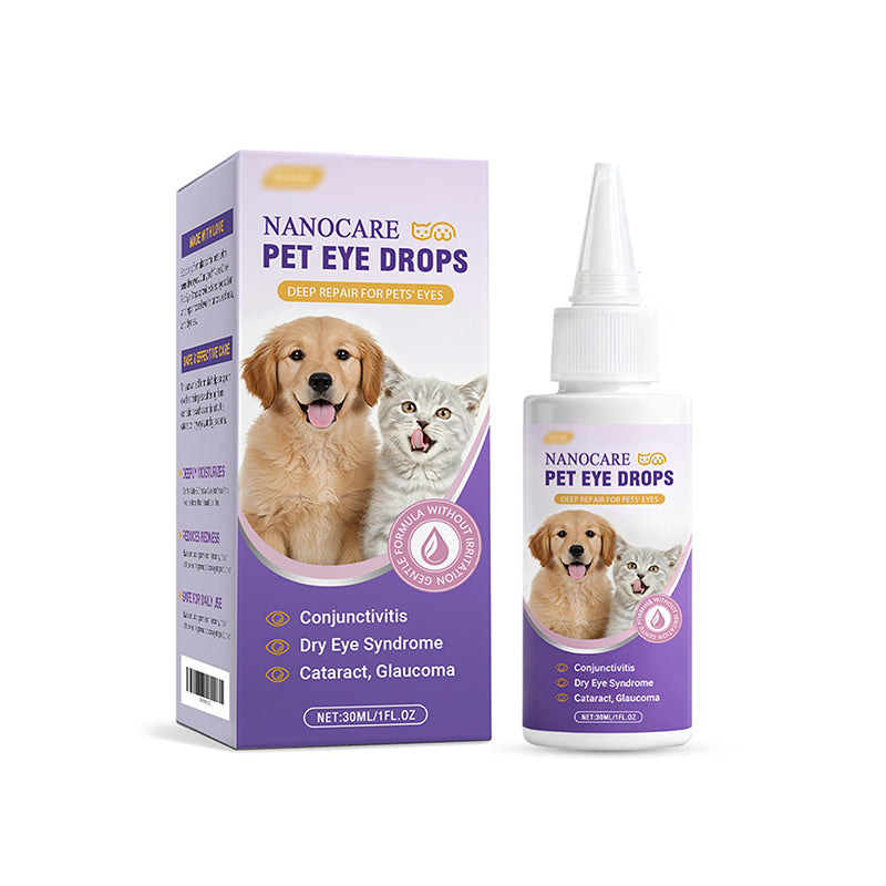 🏆Gouttes oculaires douces pour chiens et chats👍Soins doux pour les traces de larmes, les taches de larmes, les écoulements et les dépôts oculaires chez les chats et les chiens