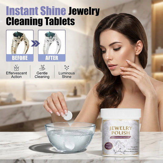 Nettoyant Bijoux Effervescent en Tablettes | Sans Alcool & Sûr pour Tous Métaux
