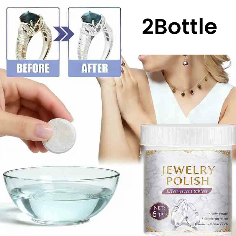 Nettoyant Bijoux Effervescent en Tablettes | Sans Alcool & Sûr pour Tous Métaux