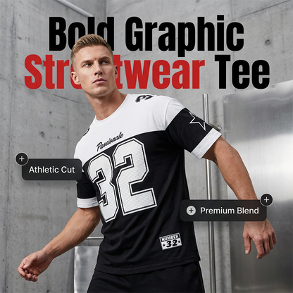 T-shirt décontracté à imprimé graphique pour homme