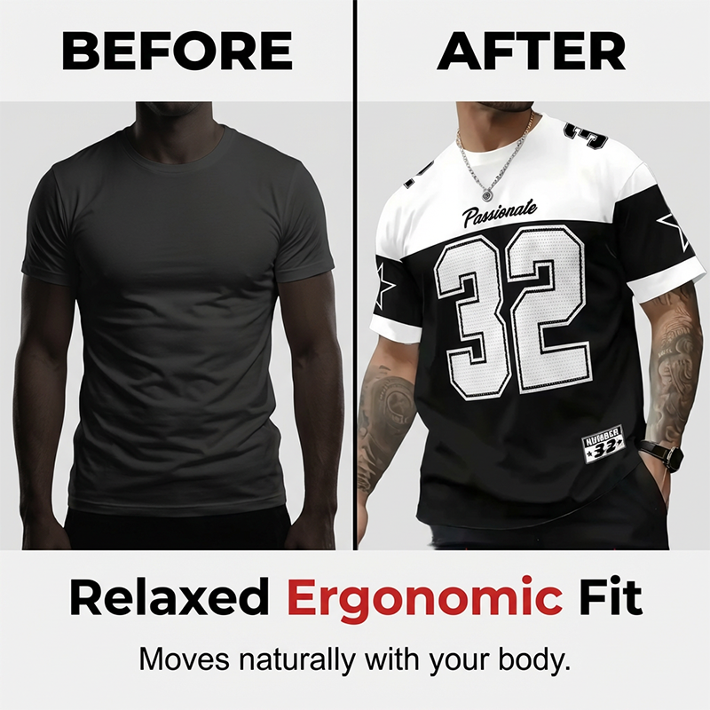 T-shirt décontracté à imprimé graphique pour homme