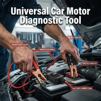 🔧 PROMO LIMITÉE 50% DE RÉDUCTION ! 🚗 Outil Universel de Diagnostic Moteur – Pince Crocodiles Cuivre, Interrupteur 1 Touche 🔋