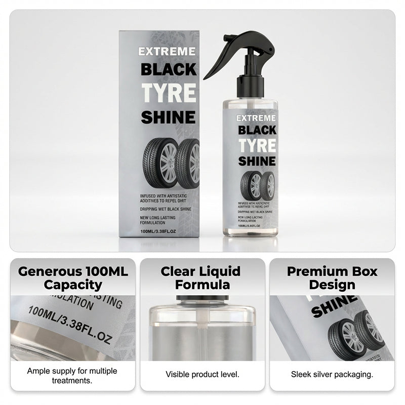 Spray Brillant pour Pneus à Protection Longue Durée